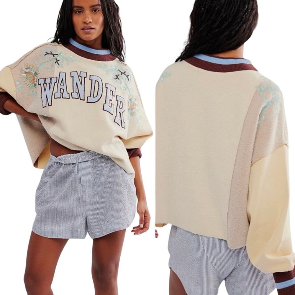 FREE PEOPLE Bali Day Dreams Wander Pullover Size M New with Tag MSRP $198 SOO